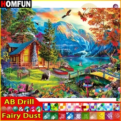 HOMFUN Fairy Dust AB 5D Diy Diamond Painting Cross Stitch 