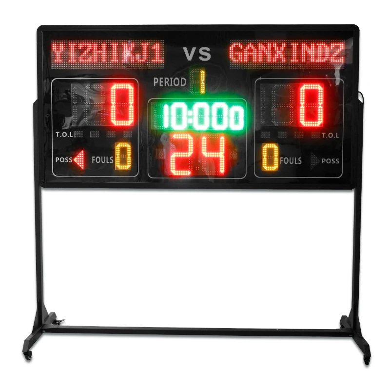 High Quality 1.8m Aluminum Alloy Frame Diode Electronic Digital Basketball Scoreboard for Multi Ball Game Scorer