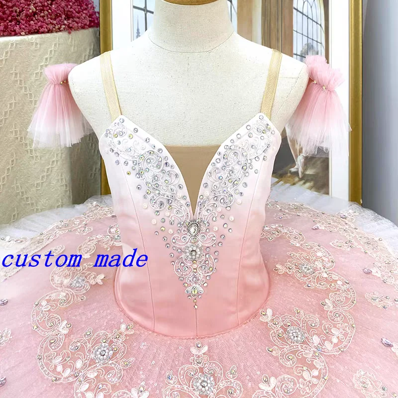 الجنية دمية فضية الجنية لطيف الجنية الباليه توتو اللباس الكبار والأطفال الأداء المهني المنافسة اللباس