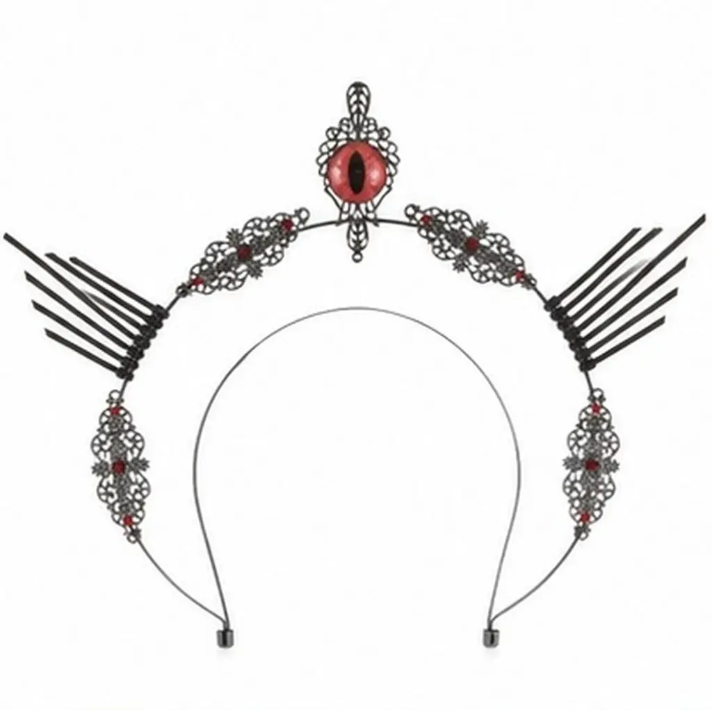 Halo Crown Headpiece Devil Eyeball Gothic Headband Durable Lightweight Party Photo Prop Halloween Halloween Headbands for Adults