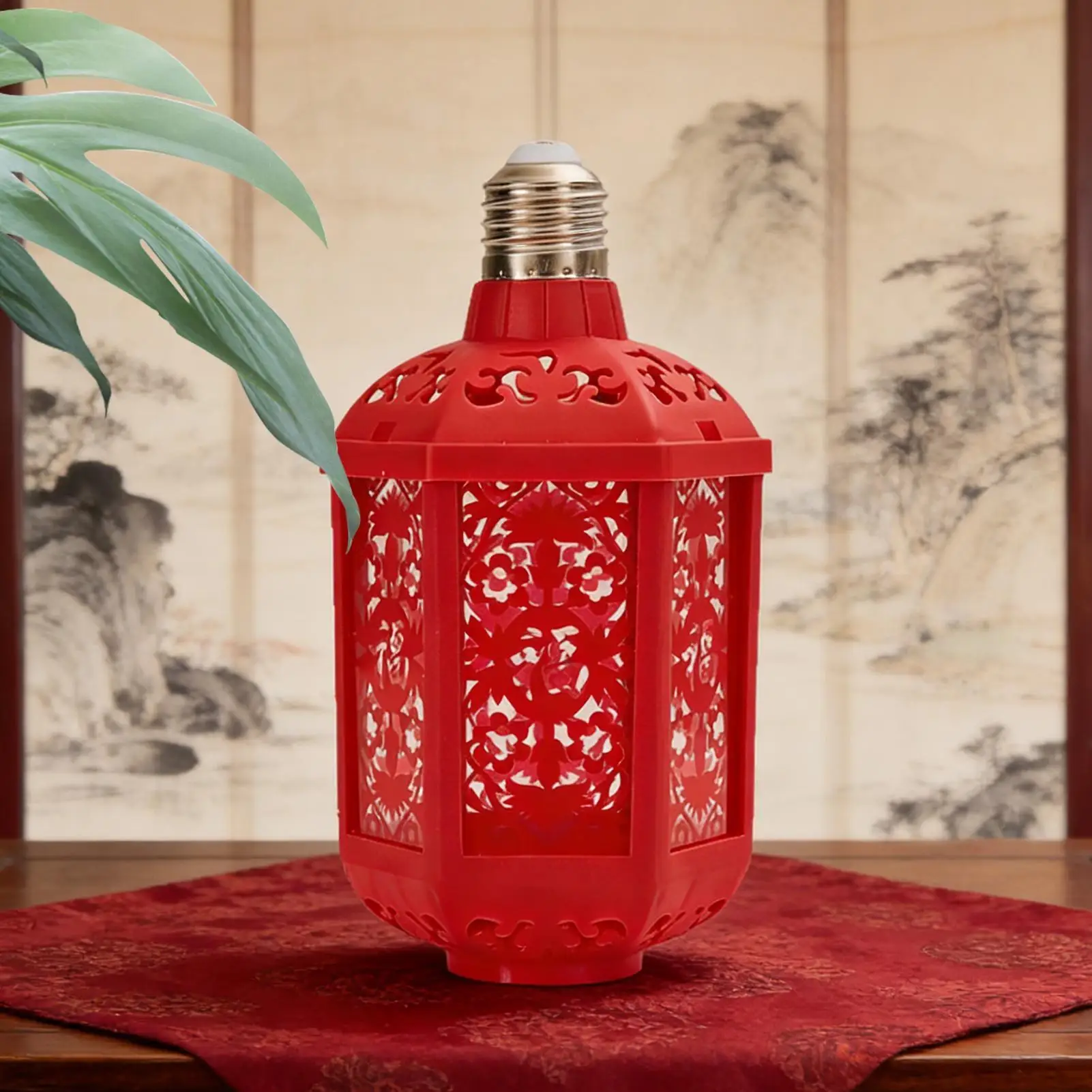 Spring Festival Lantern Lucky Fu Pattern Light Ceiling Hanging Decoration E27 Bulb Socket Festival Atmosphere Light