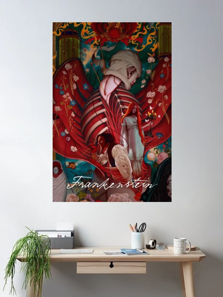 Frankenstein 2025 Movie, Art Print Silk Poster Home Wall Decor