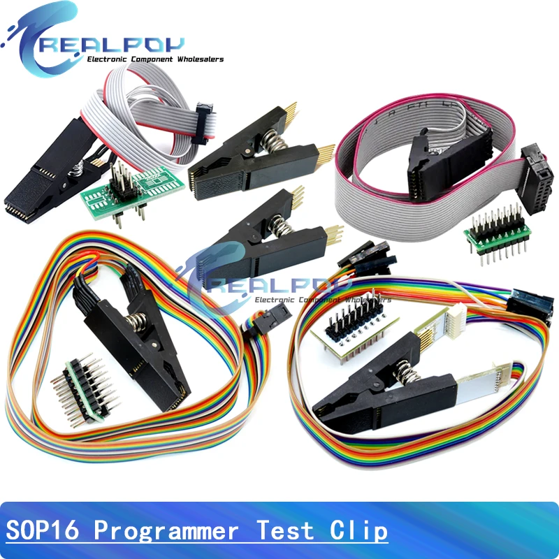 Programator Klips testowy SOP16 SOP SOIC 16 SOIC16 Pin IC Zacisk testowy SOP16 do DIP8 Flash Clip dla serii 25 RT809F TL866CS TL866A