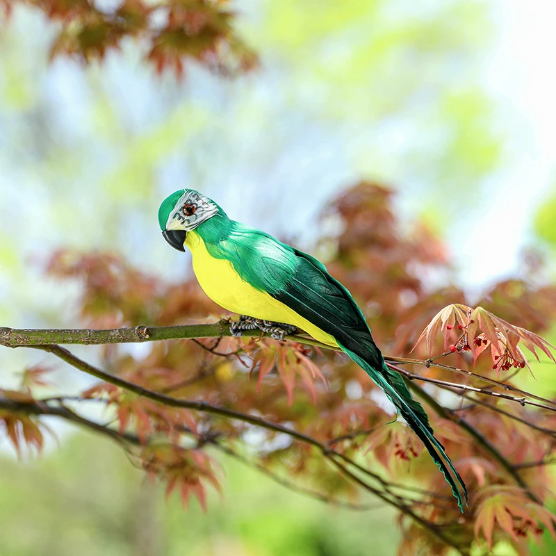 Imitacja papuga figurka drzewo krajobraz na zewnątrz natura pióro Ornament zwierzę ogród ptak rekwizyt dekoracja układ dziedziniec