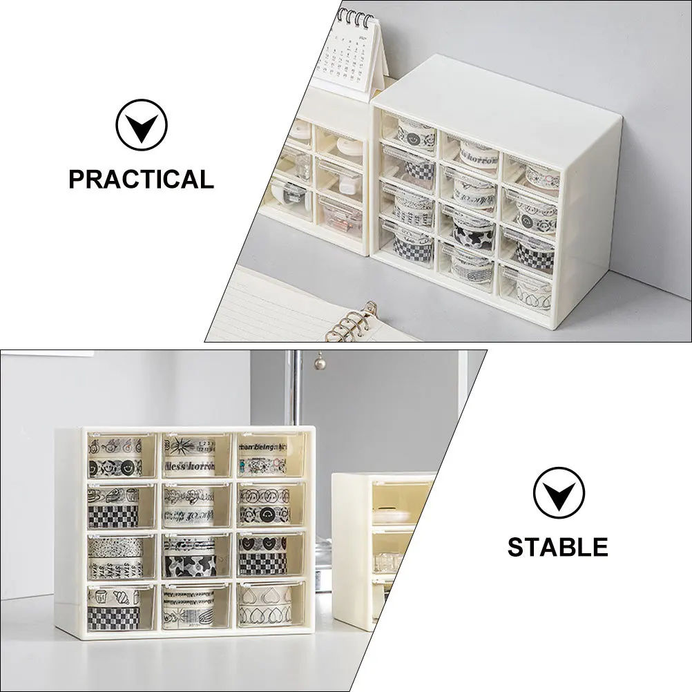 

Desk Organizer Plastic Drawer Style Multi-Function Storage Box for Jewelry Makeup Stationery Desktop Case Table Organizer