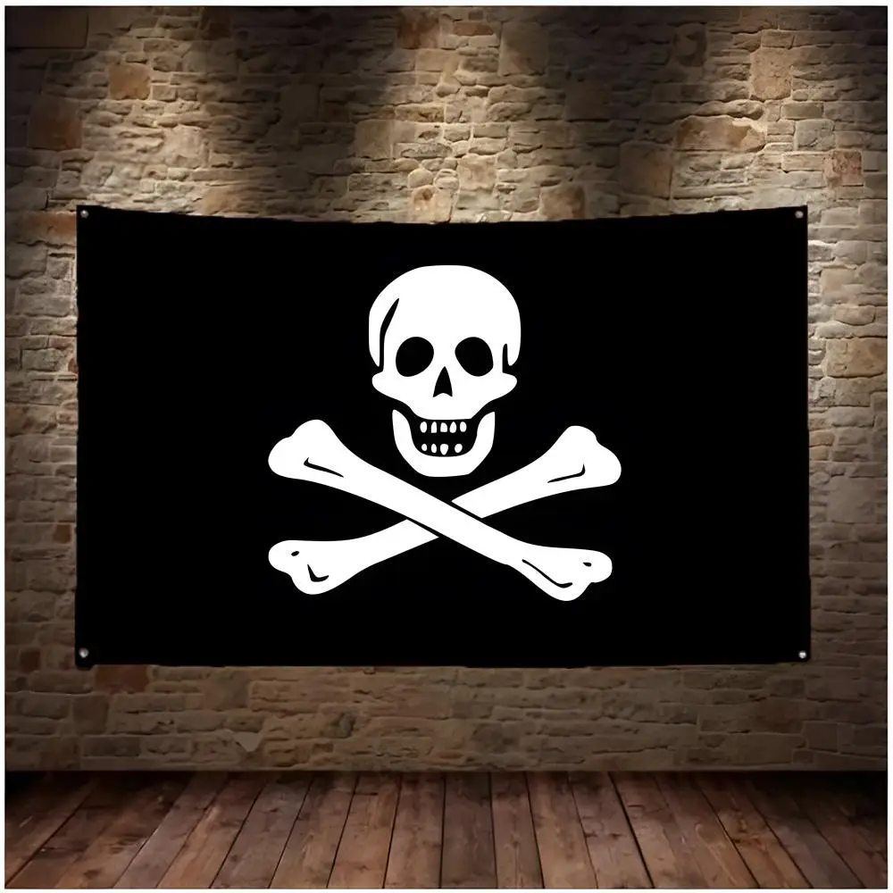 Sam Bellamy jolly roger Flags Daily four ring borderless design indoor outdoor decor easy hang install