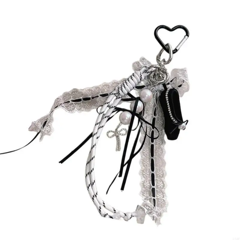 Multipurpose Ballet Shoe Charm Keychain Sturdy Lace Farbic Materials Portable for Keys Bags and Phones Decoration