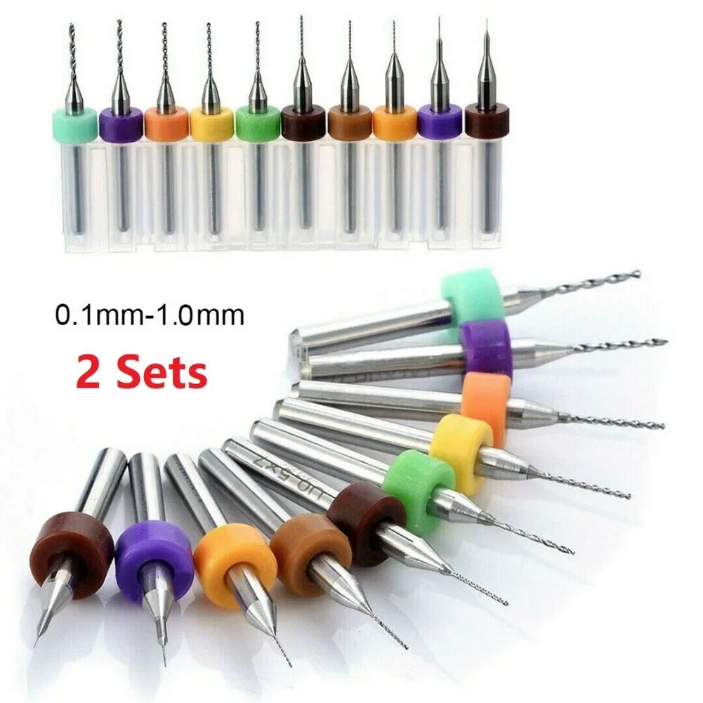 Multi functional PCB Drill Bits Set 20PCS Mini Board Print Drills Suitable for SMT CNC Board and Plastic Processing
