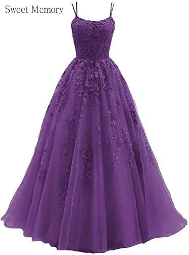 A4226 Customized Gray Blue Yellow White Bespoke Occasion Dresses Sweet Memory Spaghetti Strap Lace Tulle Prom Dress With Tail