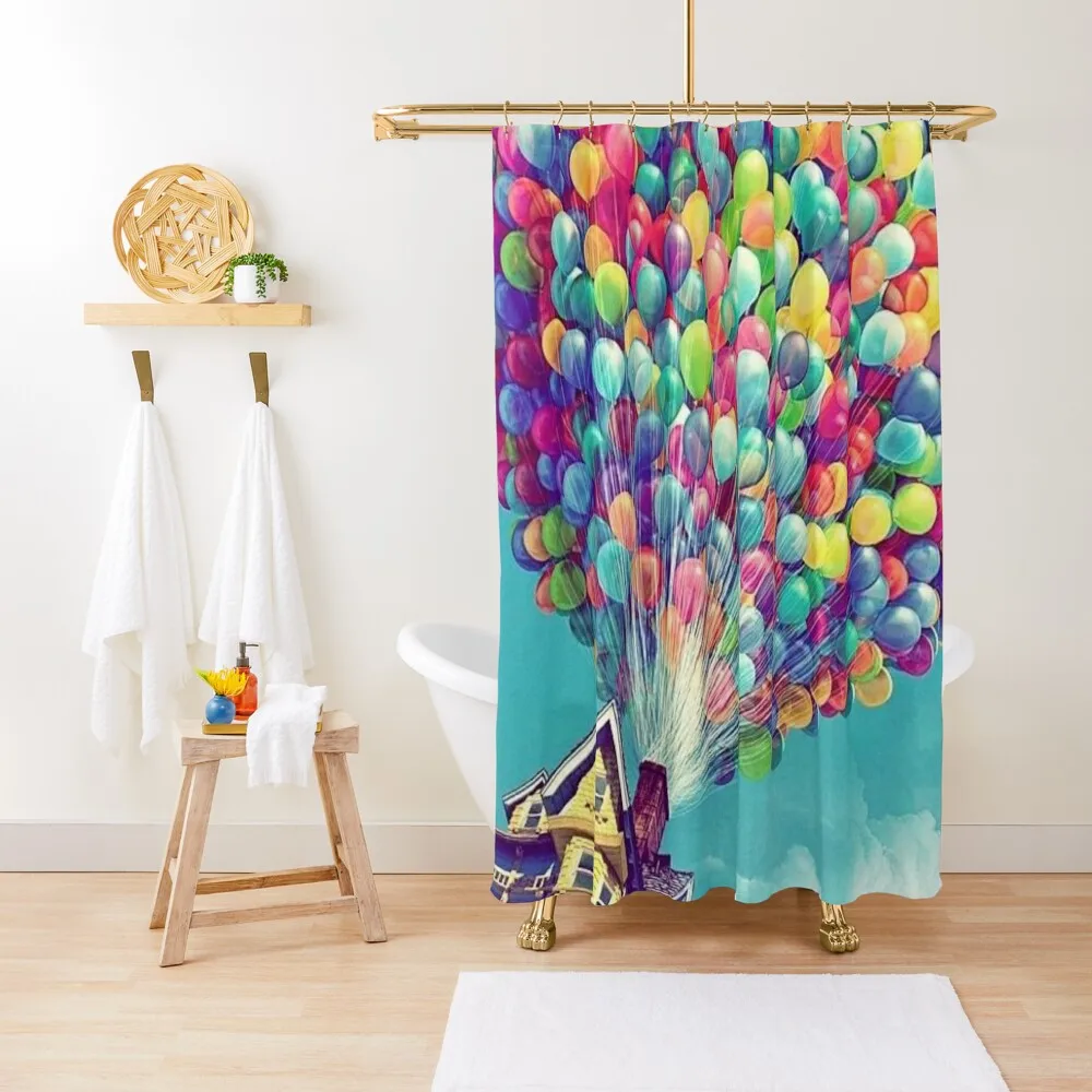 

House in the air Shower Curtain Window Bathroom Accessory For Bathrooms Modern Showers For Bathroom Curtain