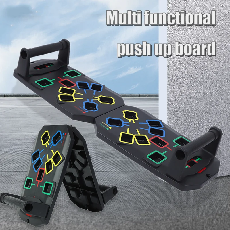 Tragbares multifunktionales Push-up-Board-Set mit Griffen, faltbare Fitnessgeräte für Brust, Bauch, Arme und Rückentraining – Detail 1