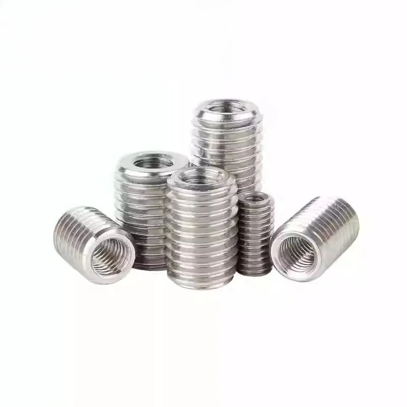 304 Stainless Steel M2 M2.5 M3 M4 M5 M6 M8 M10 M12 Slotless Inside Outside Self Tapping Thread Insert Adapter Nuts Converter Nut