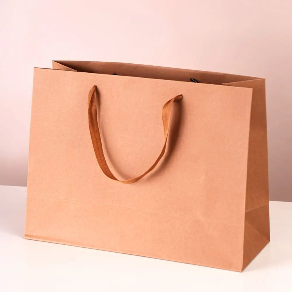 High Quality Paper Gift Bags Durable Shopping Merchandise Totes For Retail Clothing Packing Fashion Boutique Bags