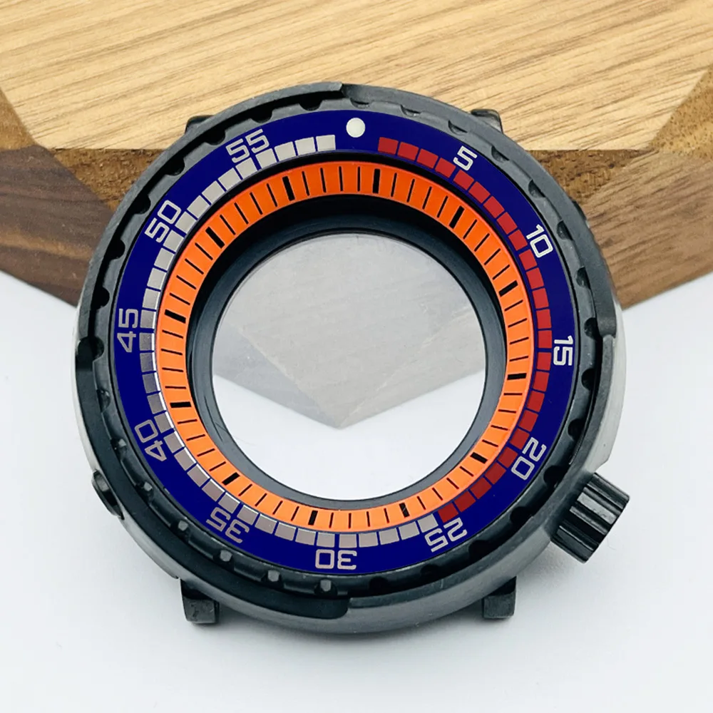 

Customized 47mm Tuna Canned Watch Case Fit for NH34 4R35 NH36 NH35 Movement Case Transparent Back Cover Tuna Can Watch Case