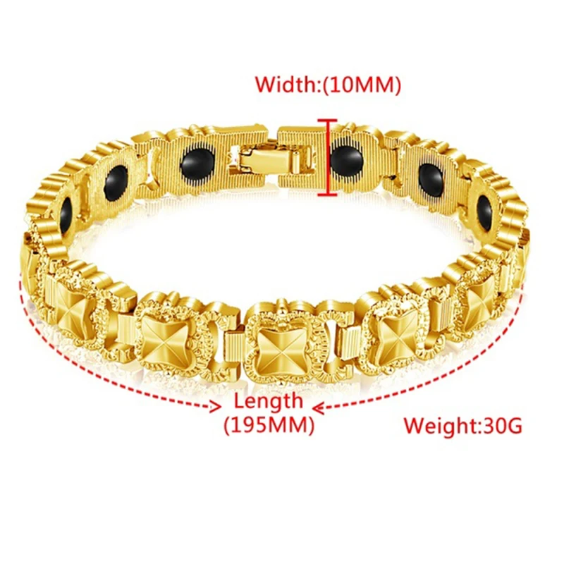 2024 Ladies Fashion Magnetic Therapy Weight Loss Bracelet Hematite Titanium Steel Improve Sleep Lose