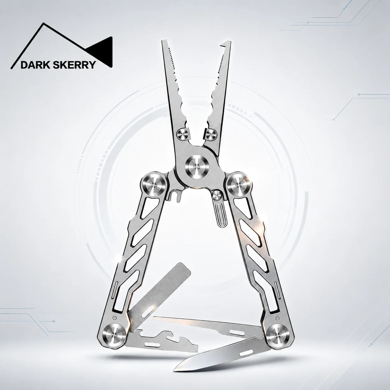 Folding Fishing Pliers 5-in-1 Saltwater Resistant Multi-Tool