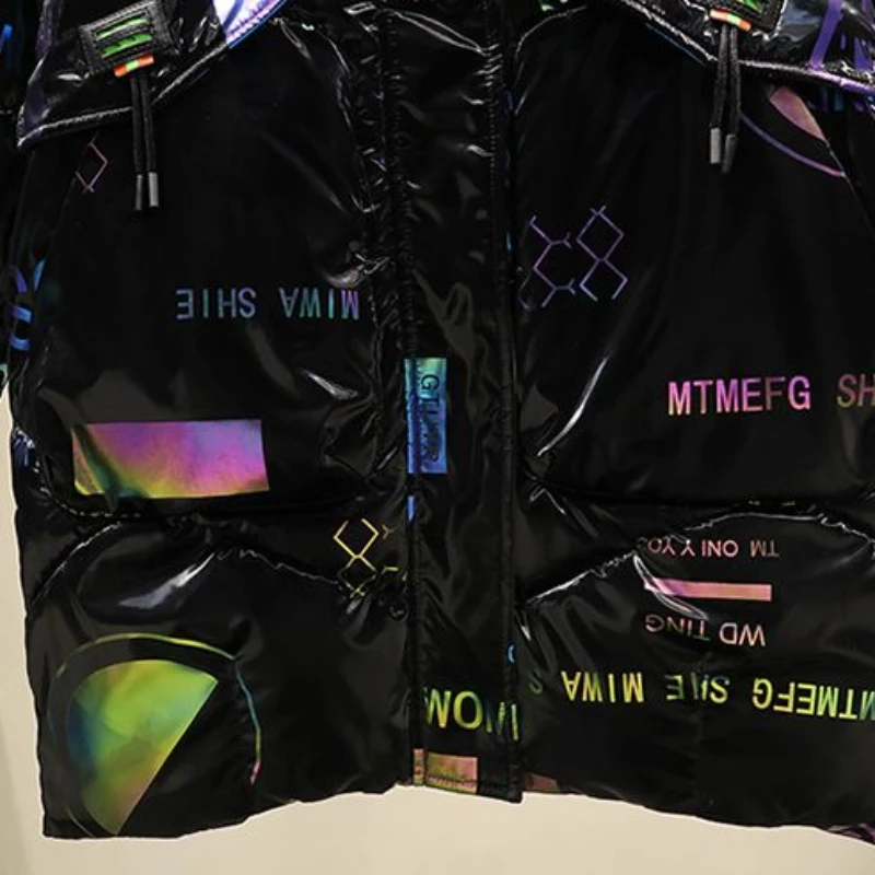 2023 New Women Down Cotton Coat Winter Jacket Female Mid Length Version Parkas Loose Hooded Outwear Thick Warm Outcoat