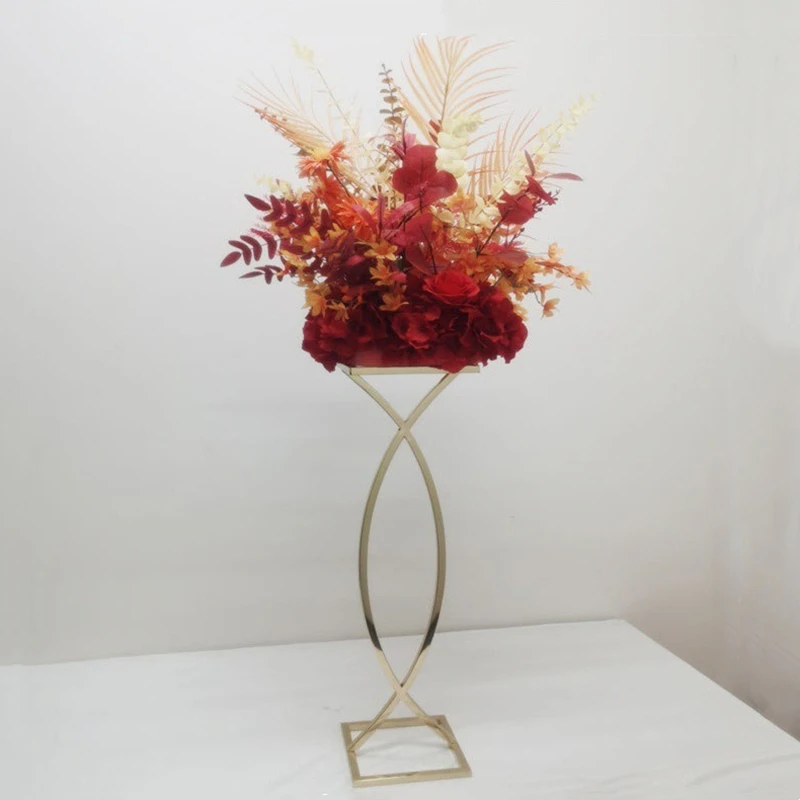 

Flower Stand Metal Road Lead 31 Inches Brief Wedding Table Centerpiece Flowers Rack For Event Party Home Decoration
