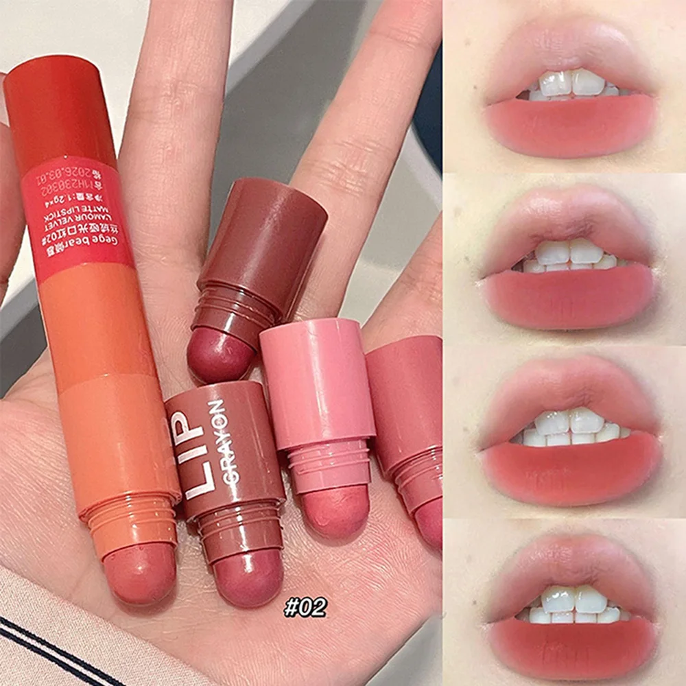 Gege Beer 4 In 1 Fluwelen Matte Kleurpotloden Lippenstift Super Stay Make-Up Roze Rood Lang Dragen Waterpoef Antiaanbakbeker Kleine Lippenstift