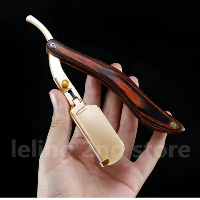 

Wholesale senior wood handle blade shaving razors professional barber shaver eyebrow razor men's replaceable blade shaving razor