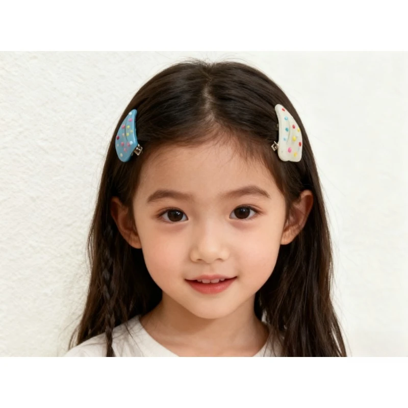 

2pcs Set Cute Point Triangle KPOP Korean Hair Clips for 1-10T Baby Girls Candy Sweet Kids Children BB Clip Hair Pin Accessories