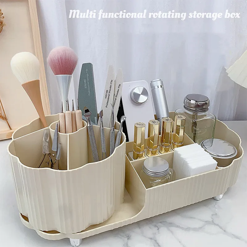 Nail Accessories Organizer Nail Art Storage Box Plastic Container Nail Rhinestone Brush Pen Buffer Grinding Files Storage Box