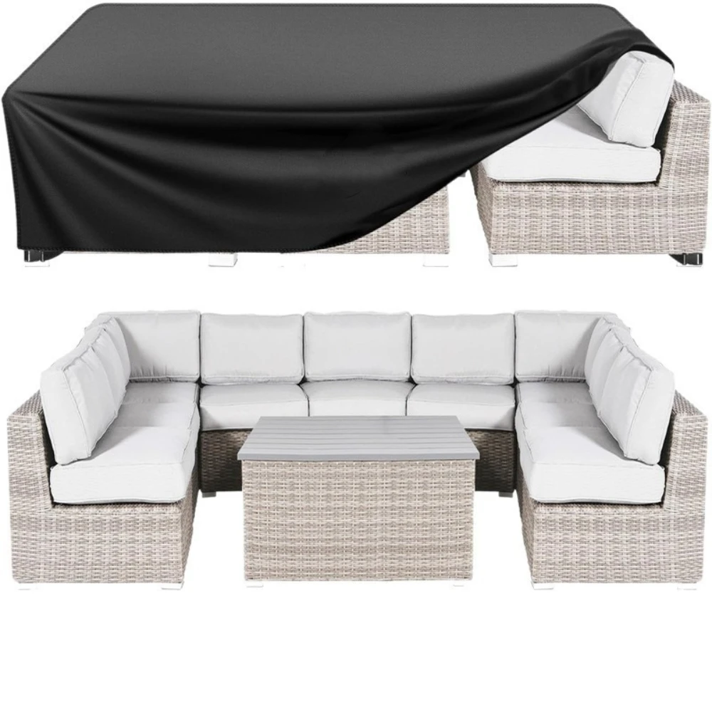 Square Furniture Cover, 420D Oxford Cloth, Outdoor Protective Cover for Gardens and Sofas, Sun and Rain Protection