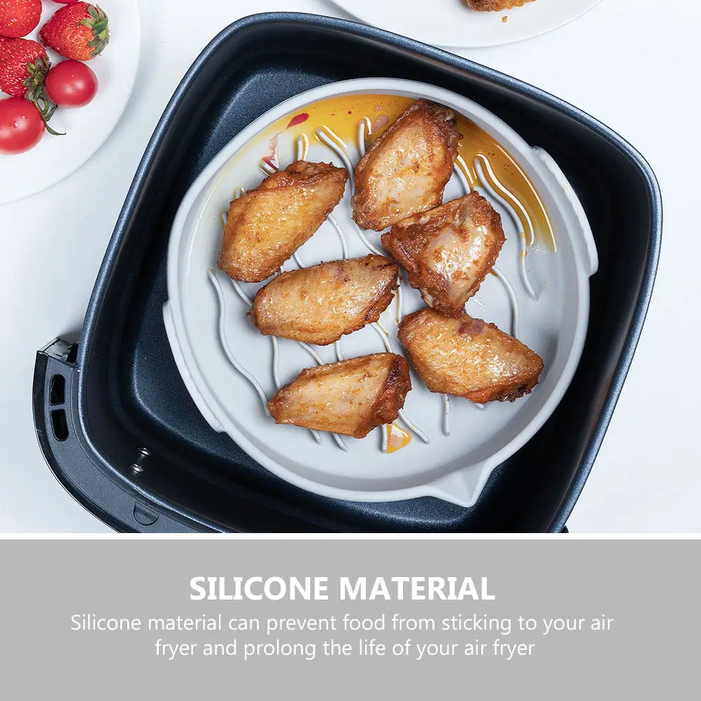 Household Air Fryer Silicone Liner Nonstick Baking Tray Kitchen Round Silicone Air Fryer Accessories Reusable Cooking Liners