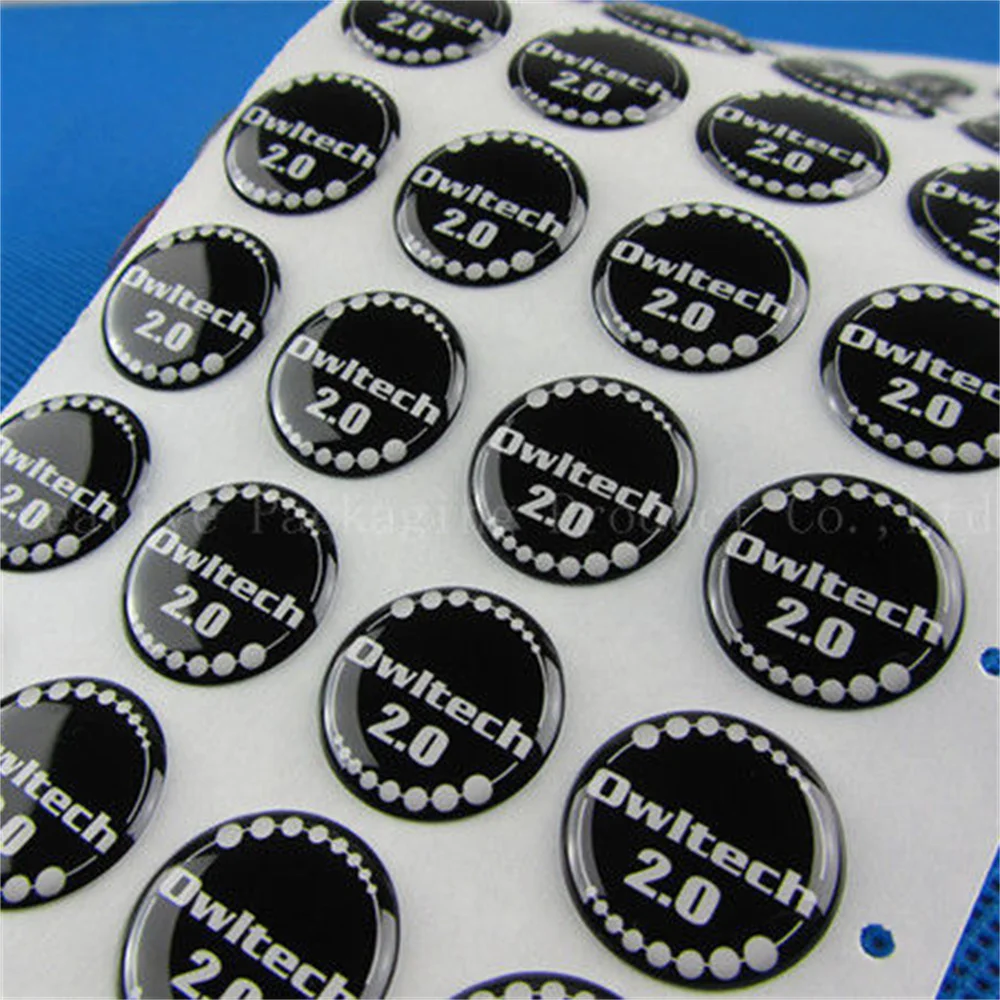 Custom Dome Epoxy Resin Sticker 3D Gel Logo Crystal Label Transparent Brand Clear Personalized Vinyl Self-adhesive Waterproof