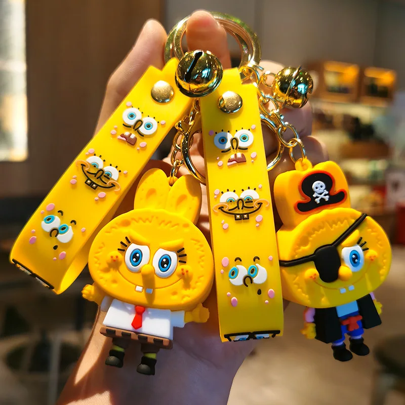 

Cute Cartoon Pirate SpongeBob and Patrick Couple Keychain Figurine Keychain Christmas Gift Kawaii Cute Personalized Gifts Y2k