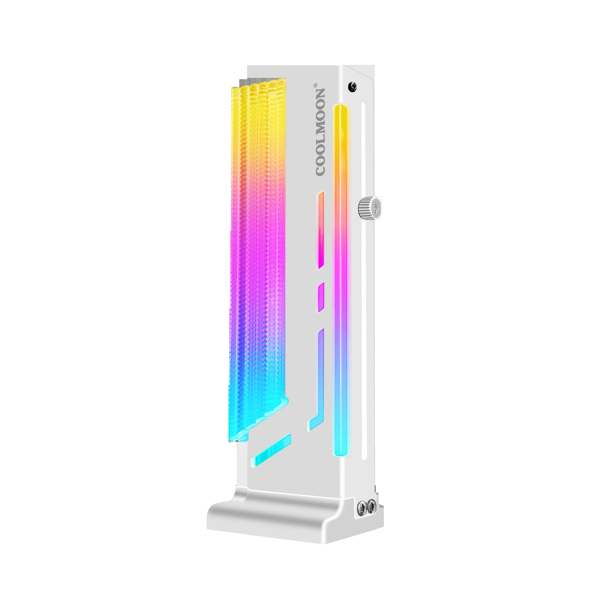 Uchwyt pionowy na kartę graficzną COOLMOON GH2 z podświetleniem ARGB Rainbow, regulowany wspornik do karty graficznej do skrzyni PC DIY — zdjęcie produktu 5