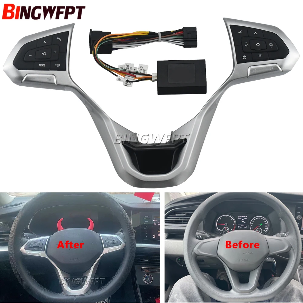 

Multifunction Steering Wheel Control Switch Volume Audio Button For VW Jetta Magotan Santana TACQUA Passat