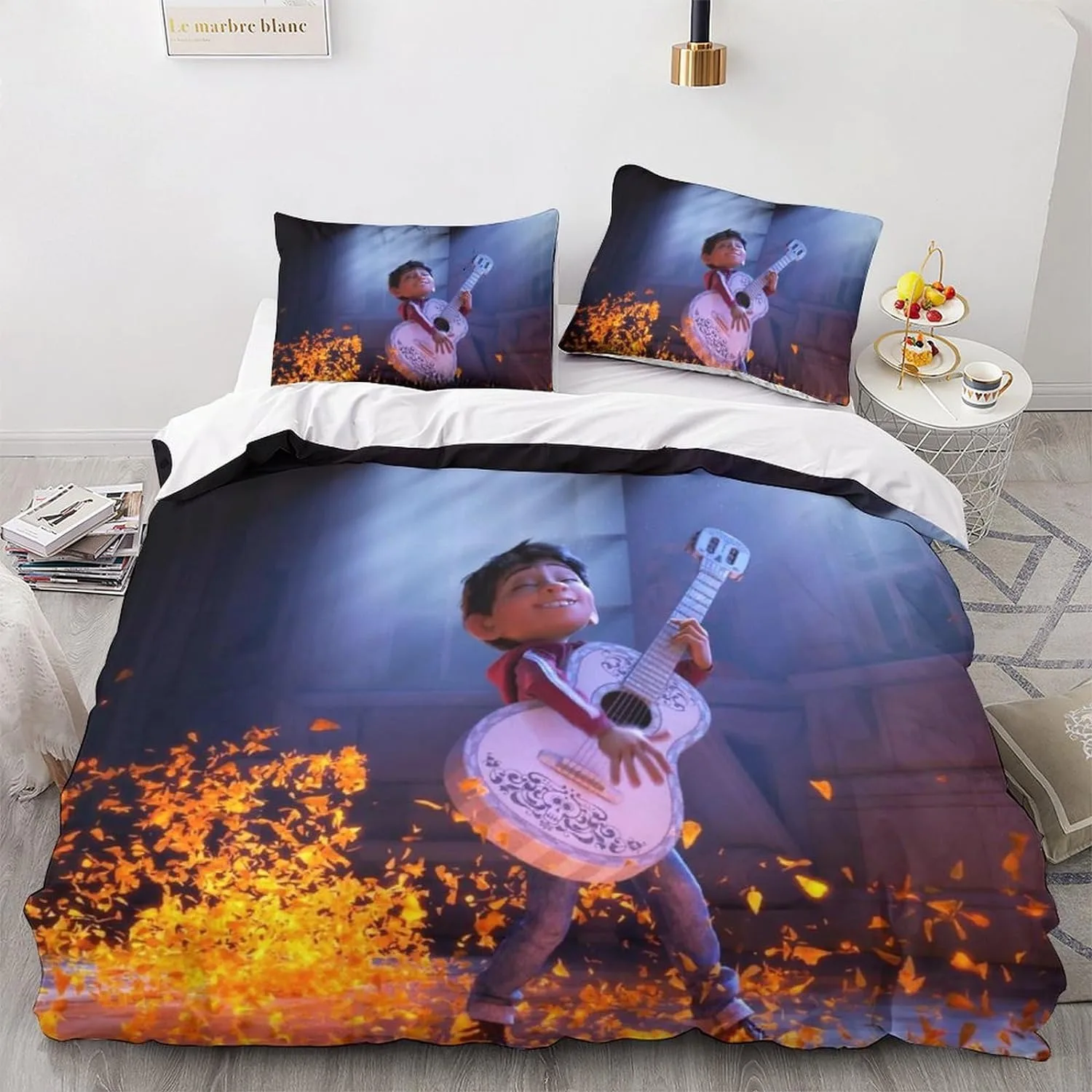 Disney Coco Duvet Cover Cartoon Coco Bedding Set 3D Print Quilt Cover & Pillowcase Set For Kids Boys Teenagers