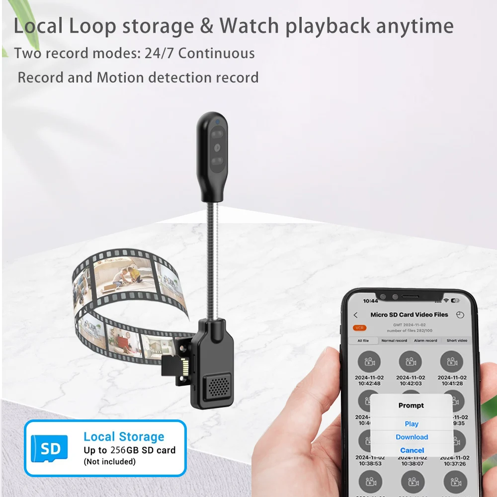 Mini-Kamera HD 1080P, kabellose versteckte Kamera mit Nachtsicht, Körperpanzerung, Überwachungsvideorecord