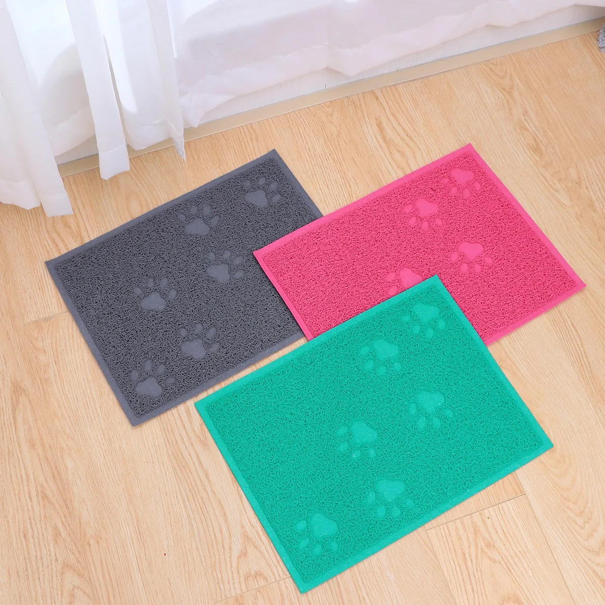 Pet Puppy Dog Cat Litter Mat Litter Mat Cat Carpet Box Cleaning Pet Mats Cleaning Carpet strapping Supplies Dog Tray Washable