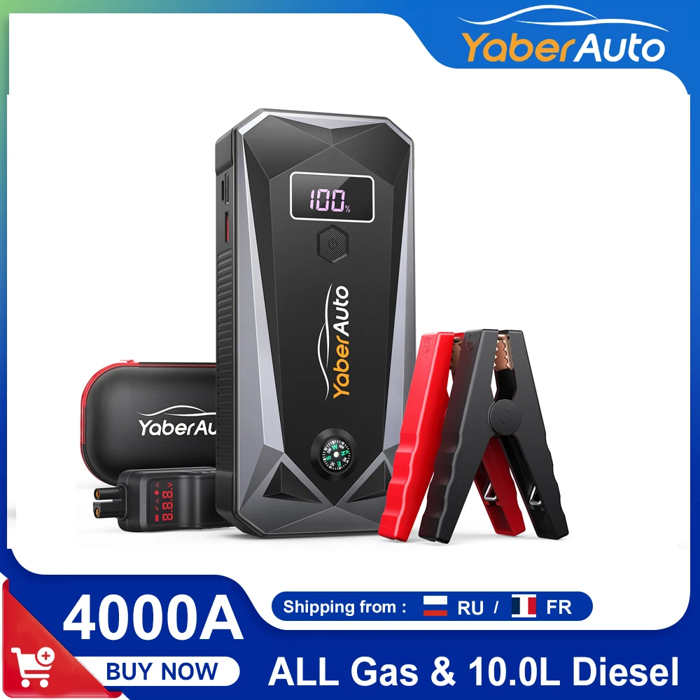 

YABER YA40 Car Jump Starter 4000A 26800mAh Car Battery Powerbank Auto Battery Booster Charger External Battery with Storage Box