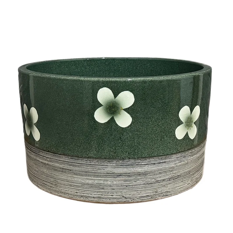 

Ceramic table wash basin, heightening wash basin, deepening artistic foot bath, straight retro antique foot bath basin