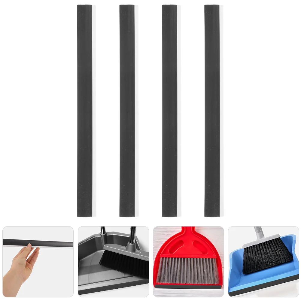 

4 Pcs Dustpan Accessories Plastic Lip Edge Strip Replacement Repair Garbage