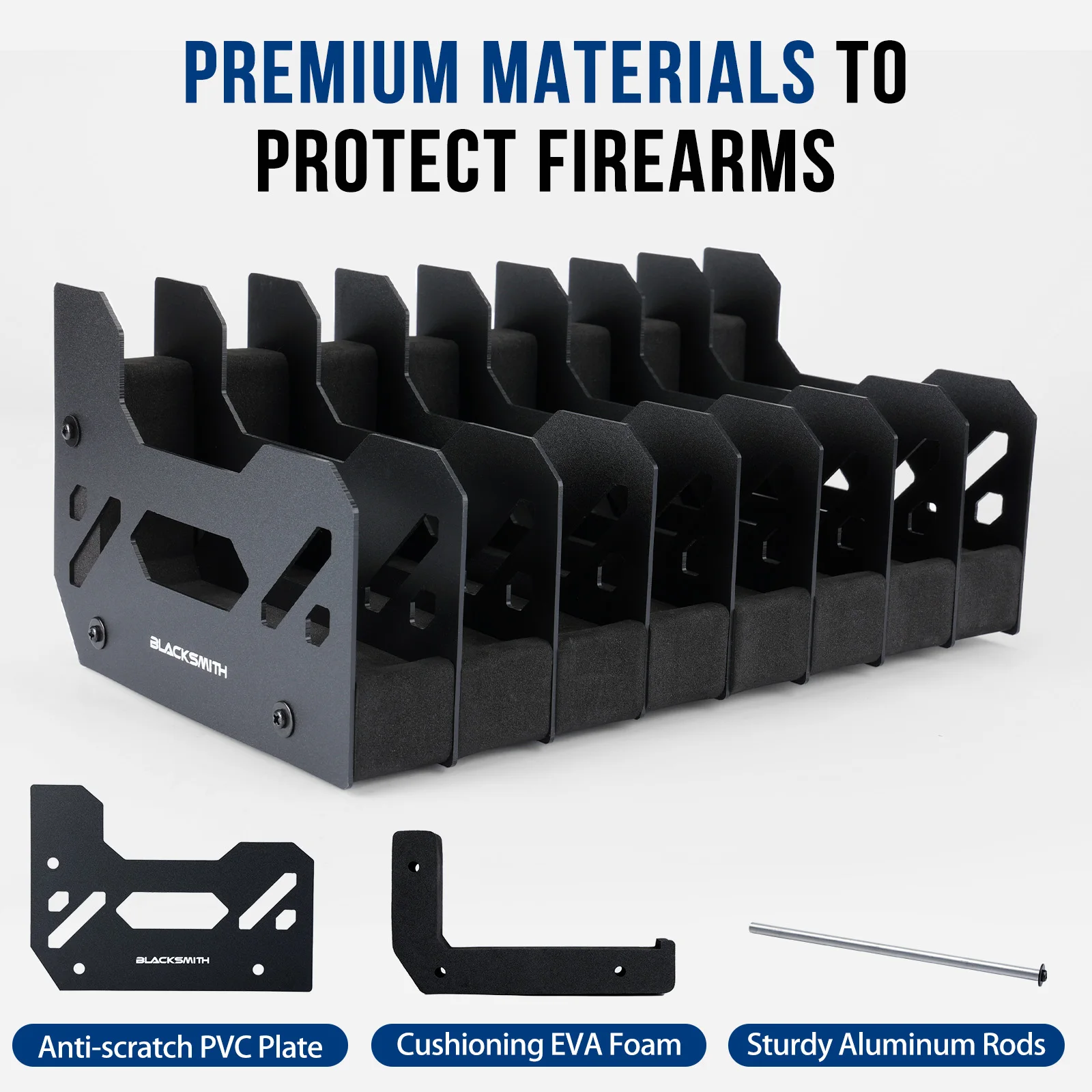6 Slots Foam Gun Rack Pistol Rack Revolver Handgun Stand Display Holder Pistols Holder Airsoft Gun Storage Accessories view 2