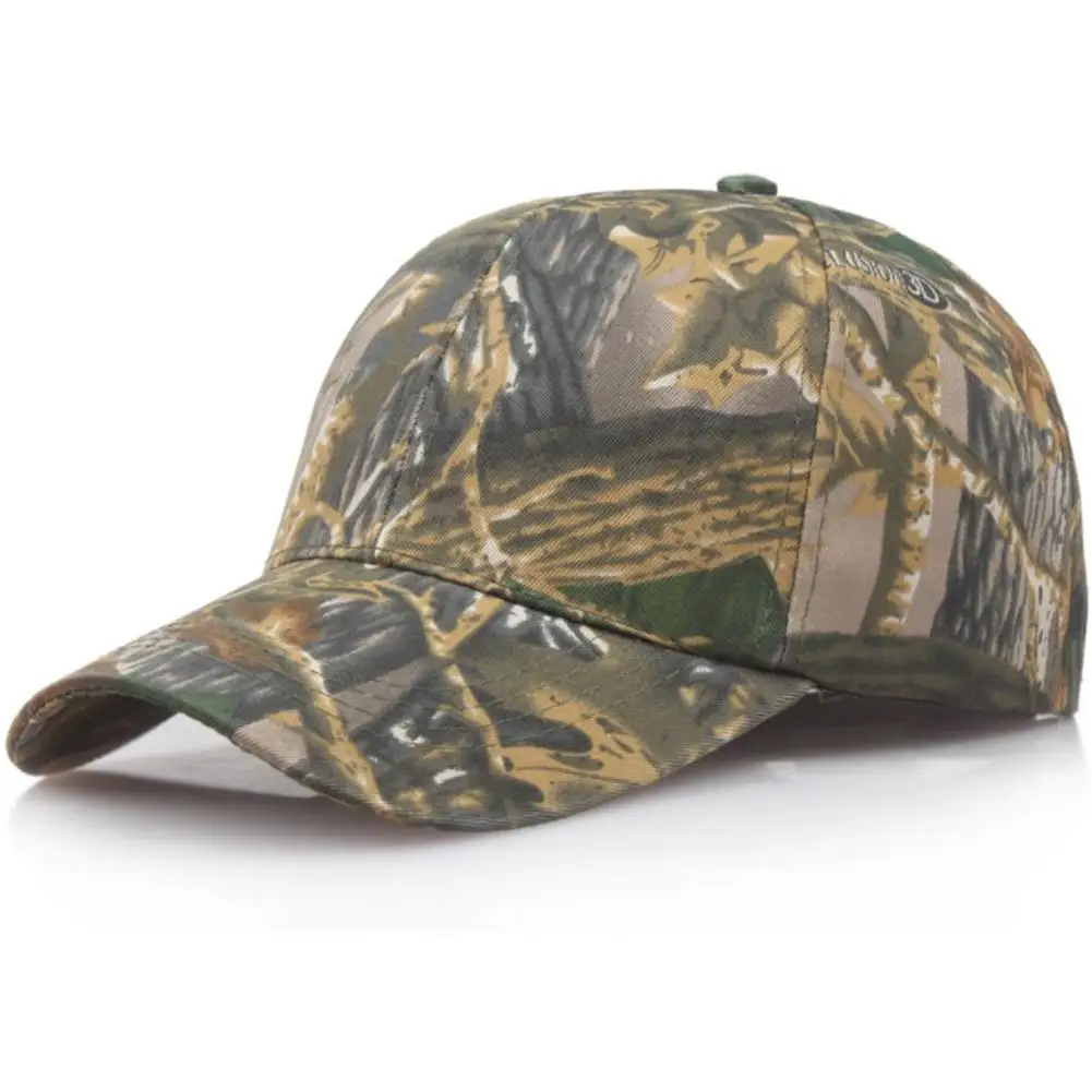 Unisex Camo Baseball Cap Camouflage Military Hat Adjustable Outdoor Sunscreen Quick-Drying Cap UV Protection Camping Hunting Hat