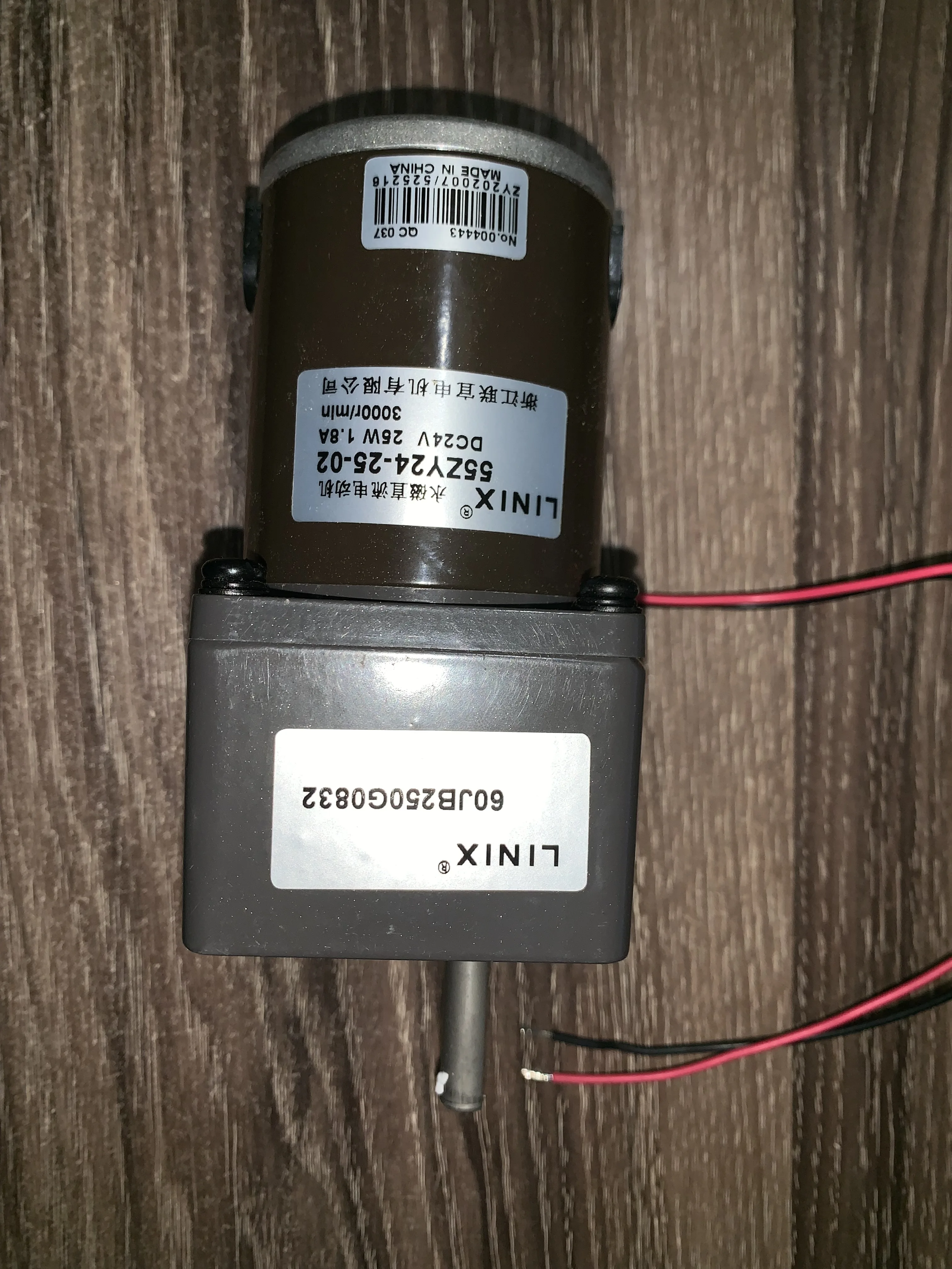 60jb50G08 Deceleration 60jb100G08 LINIX DC Gear Motor 55ZY24-25-02 60jb60g08 60jb75G08 60jb120G08 60jb150G08 DC24V