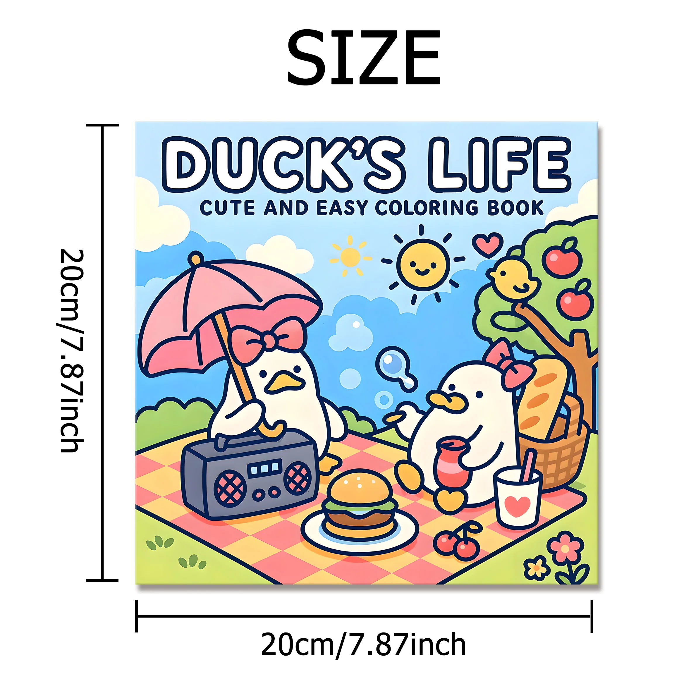DUCK'S LIFE Bold-easy Patterns Coloring Book for Adults Cute Drawing Book Perfect Gift for Party and Birthday