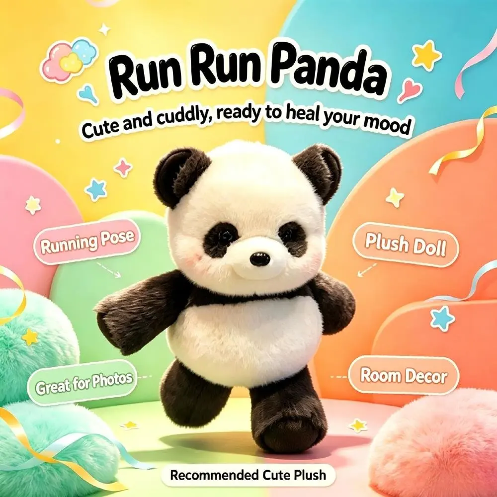 Creative Gift Raccoon Animal Pillow Panda Emotional Support Run Fluffy Soft Animal Lovers Dolls Toys Gifts Christmas Birthday