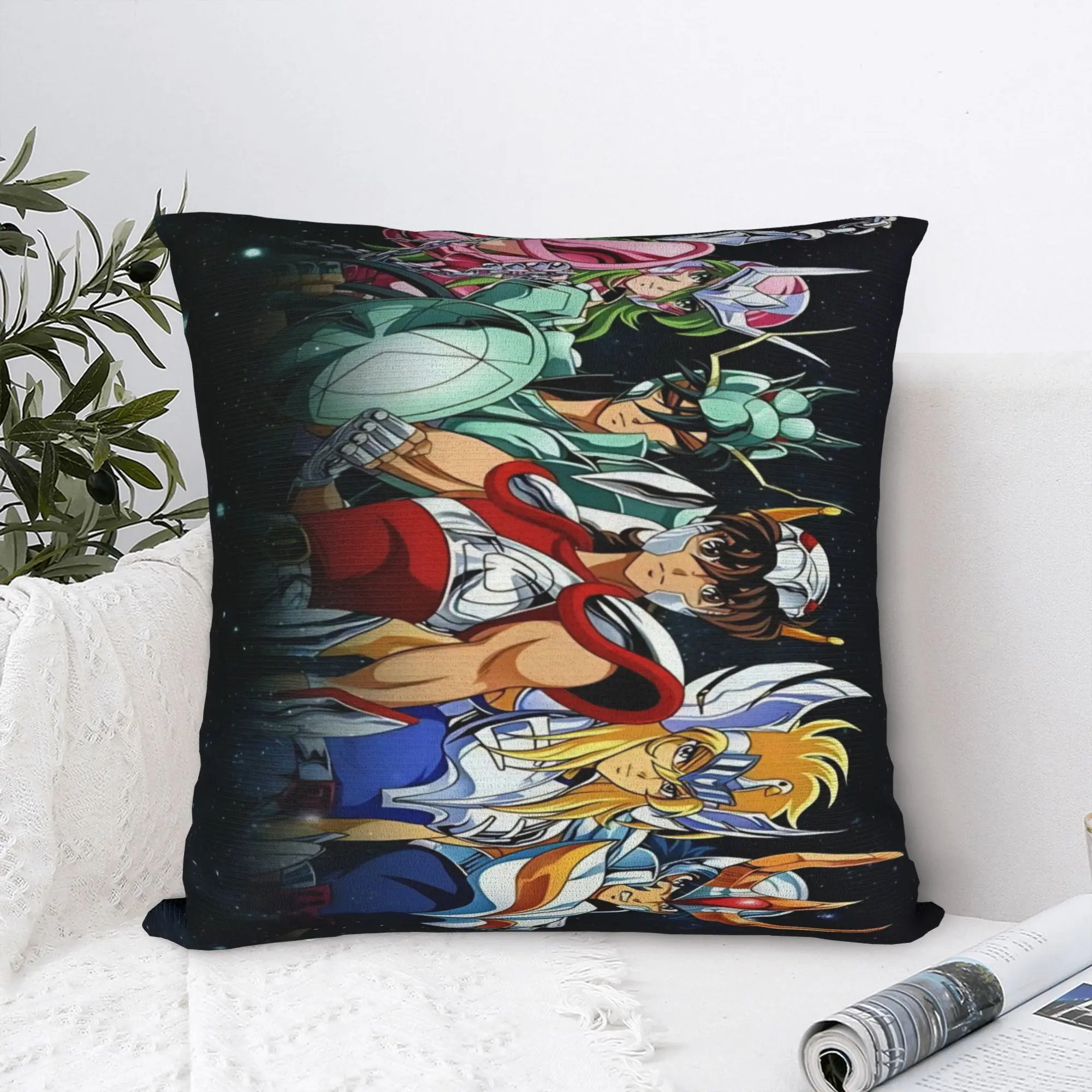 Saint Seiya Gold Saint Pillow Case  Custom Pillow Cover Morden Cushion Cover For Sofa Car Home Decor