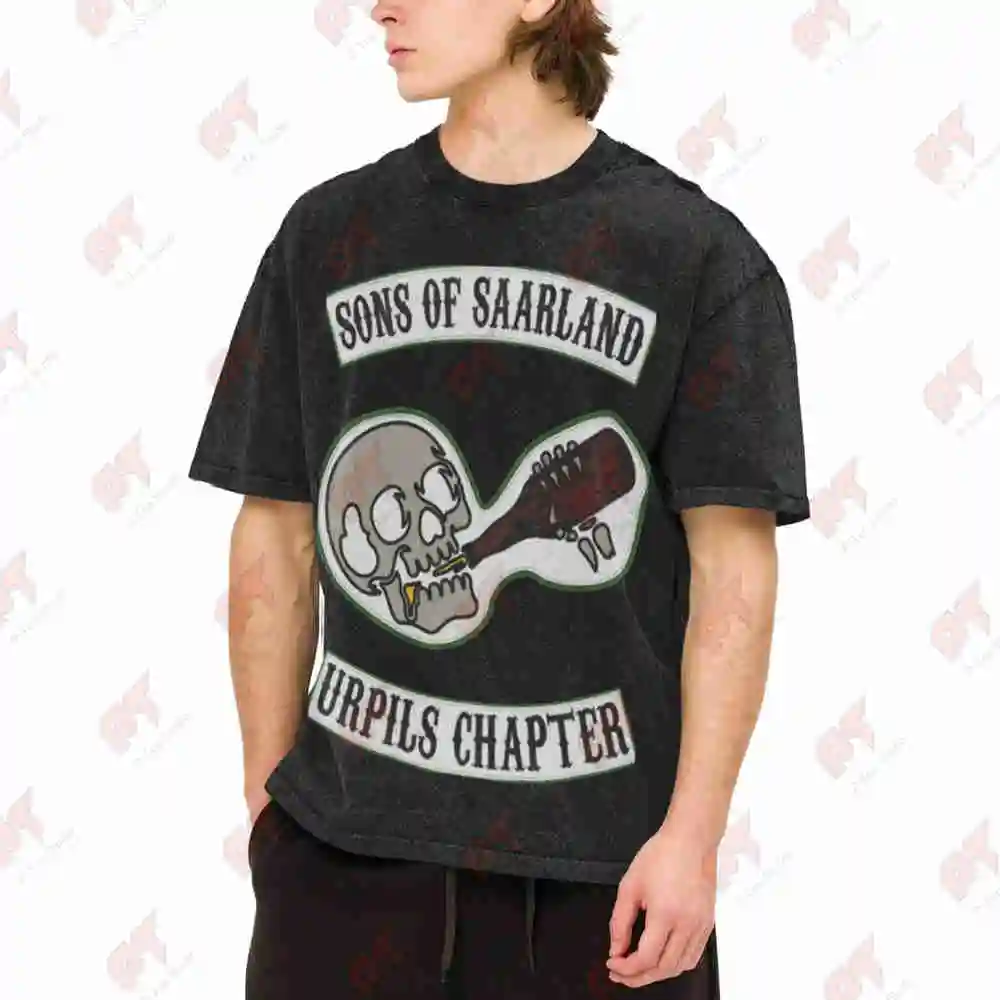 Saarland Urpils Chapter Vintage Washed Tee Pure Cotton T-Shirt