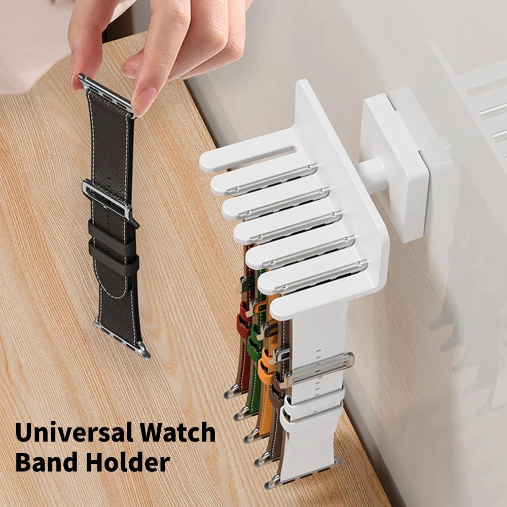 Support mural pour iWatch Galaxy Watch Strap, support universel pour bracelet de montre, organisateur d'accessoires pour montre intelligente, aucun perçage requis