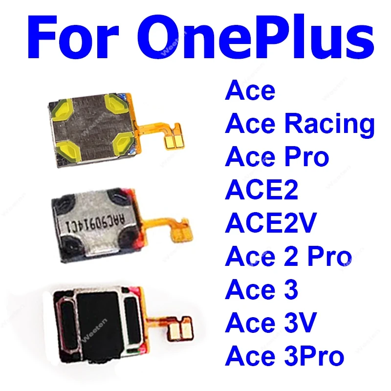 Top Earpiece Speaker For OnePlus ACE Pro Ace 2 2V 2 Pro 3 3V 3Pro Ace Racing Earpiece Speaker Ear Sound Flex Cable Repair Parts