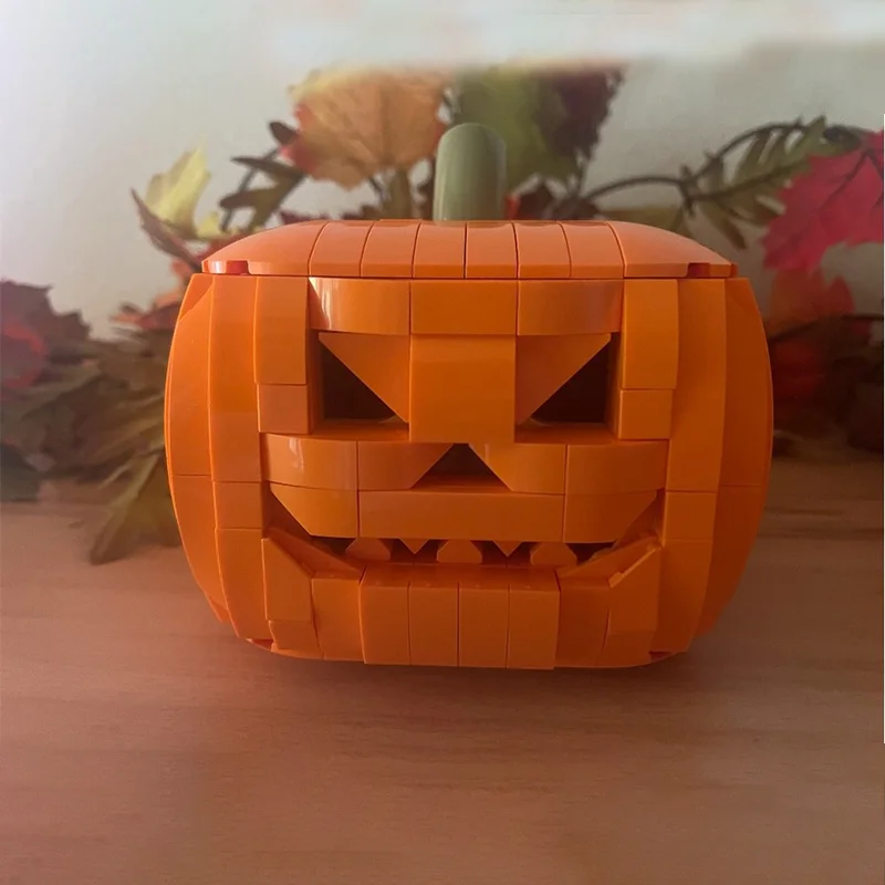 912 قطعة MOC هالوين القرع ضوء الموسمية نموذج ألعاب مكعبات البناء تجميع هدية الكريسماس الطوب الاطفال عيد ميلاد