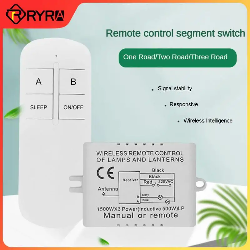 1/2/3 Way Relay 220V RF Remote Digital Wireless Remote Control Switch Ceiling Fan Panel Control Switch For Light Bulb