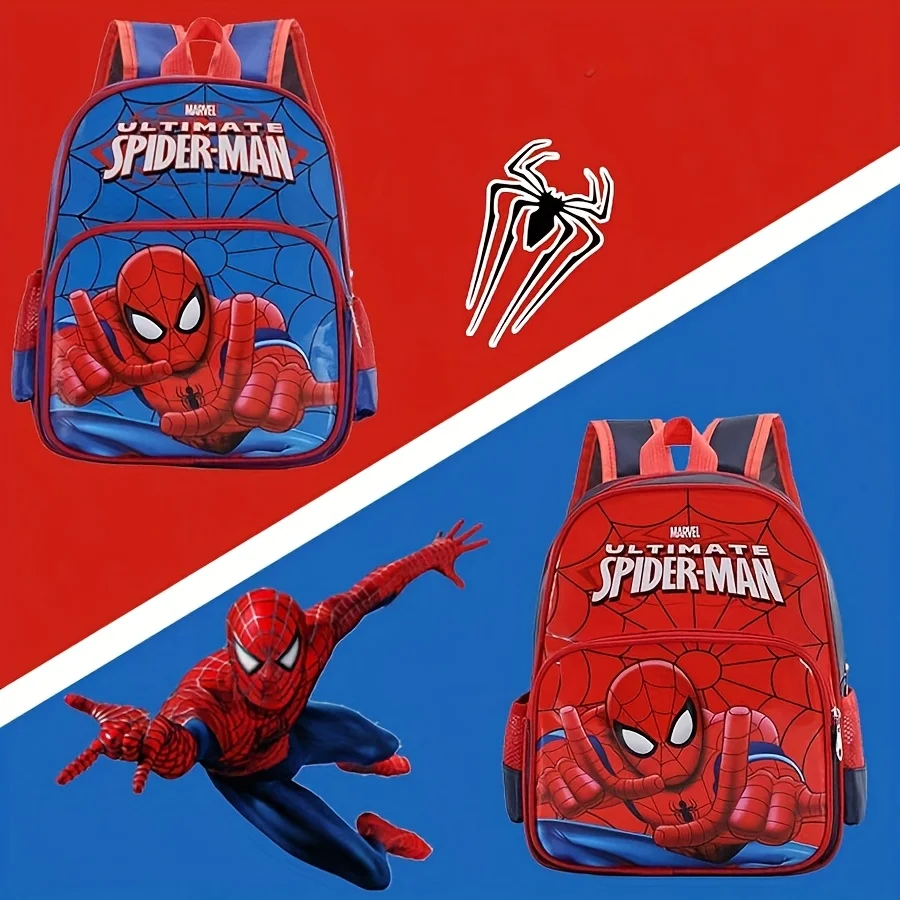 Cartoon Spider Pattern School Backpack Large Capacity Cool Casual Daypack Gift for Christmas Valentine's Day Party Favors